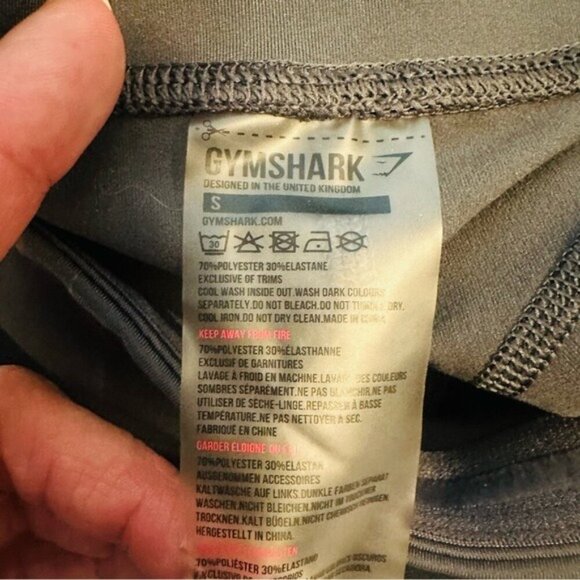 Gymshark Illusion Gray and Black High-Waisted Leggings Size Small - Picture 10 of 11